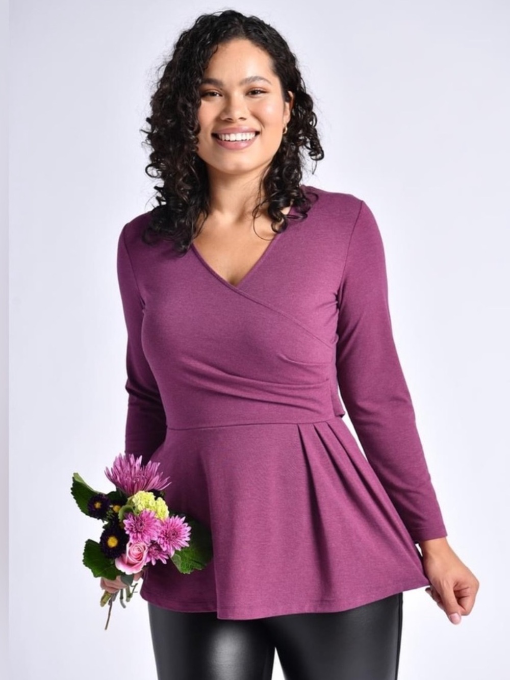 Betabrand Pose Surplice Tunic Top size XXL